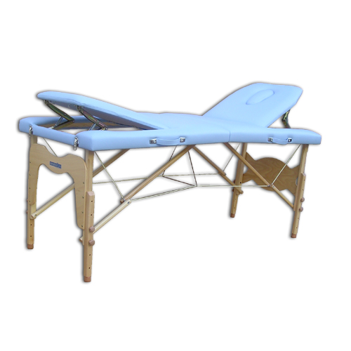 Camillas plegables de altura ajustable con doble respaldo madera